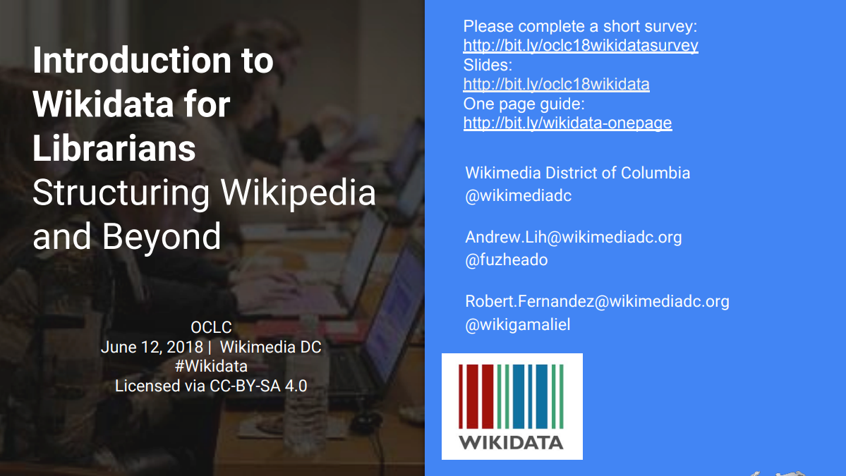 Introduction to Wikidata for Librarians