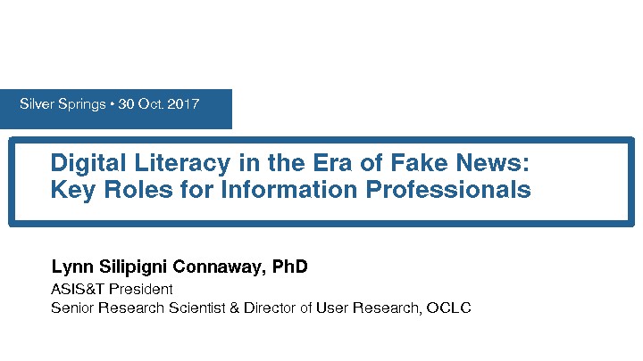 Digital Literacy in the Era of Fake News: Key Roles for Information Professionals 