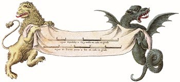 Image from the first map of Catalonia made by a Catalan cartographer, Josep Aparici.